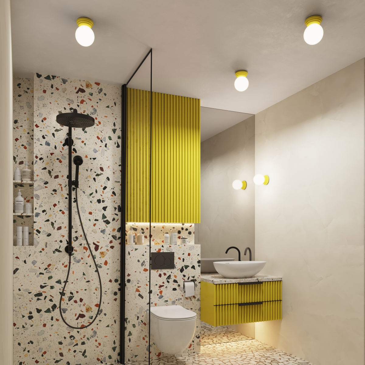 Plafond ZORI gelb IP44