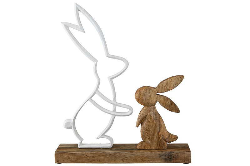 Holz-Alebrije-Kaninchen-Ornamente (5er-Set) aus Mexiko – süße Kaninchen