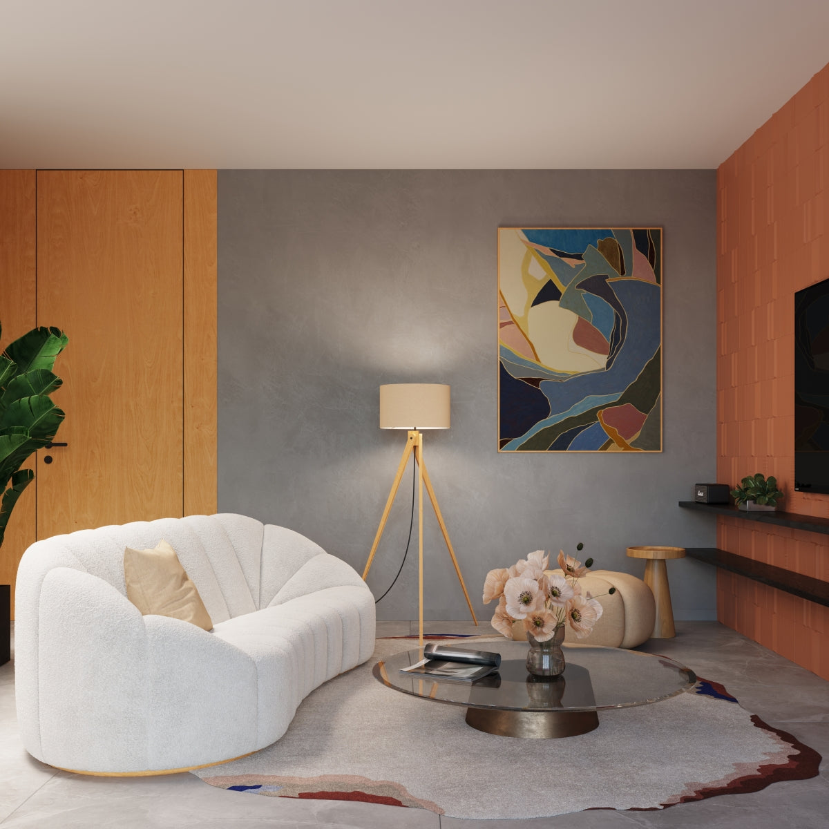 Stehleuchte NATT beige