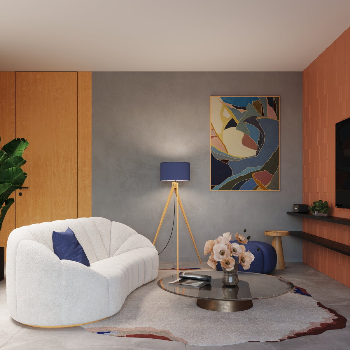 Stehleuchte NATT marineblau