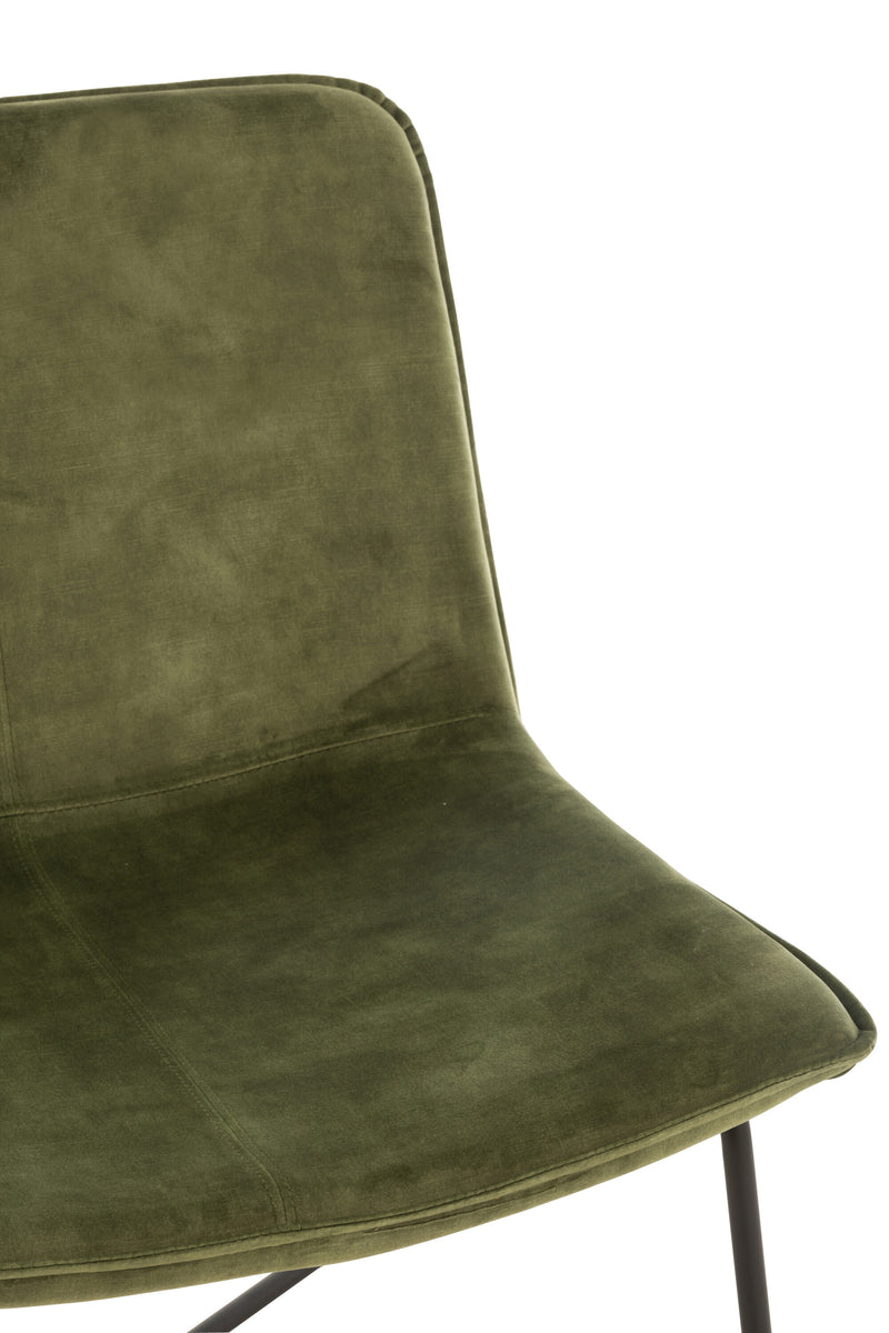 Set van 2 Isabel Exquisite loungestoelen in edelgroen met metalen frame en textielbekleding
