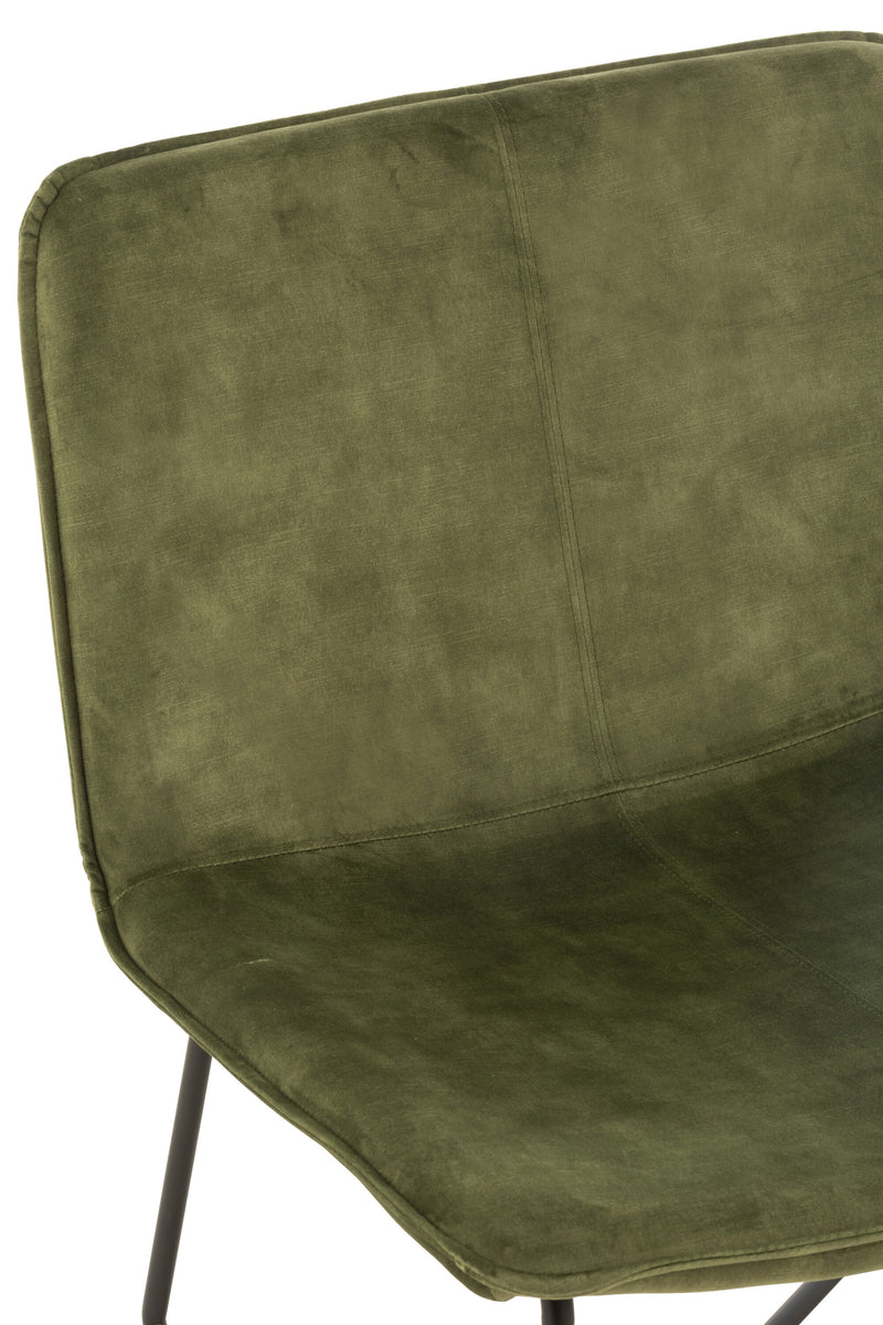 Set van 2 Isabel Exquisite loungestoelen in edelgroen met metalen frame en textielbekleding