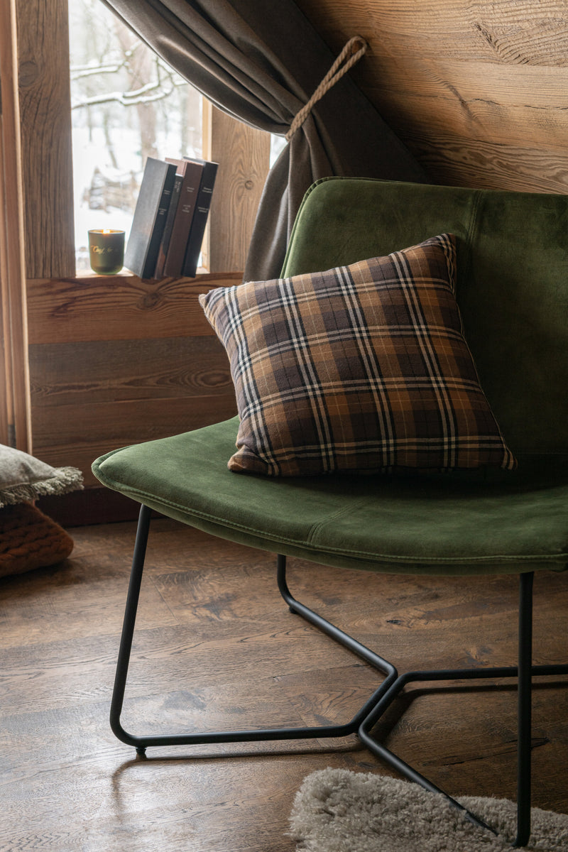 Set van 2 Isabel Exquisite loungestoelen in edelgroen met metalen frame en textielbekleding