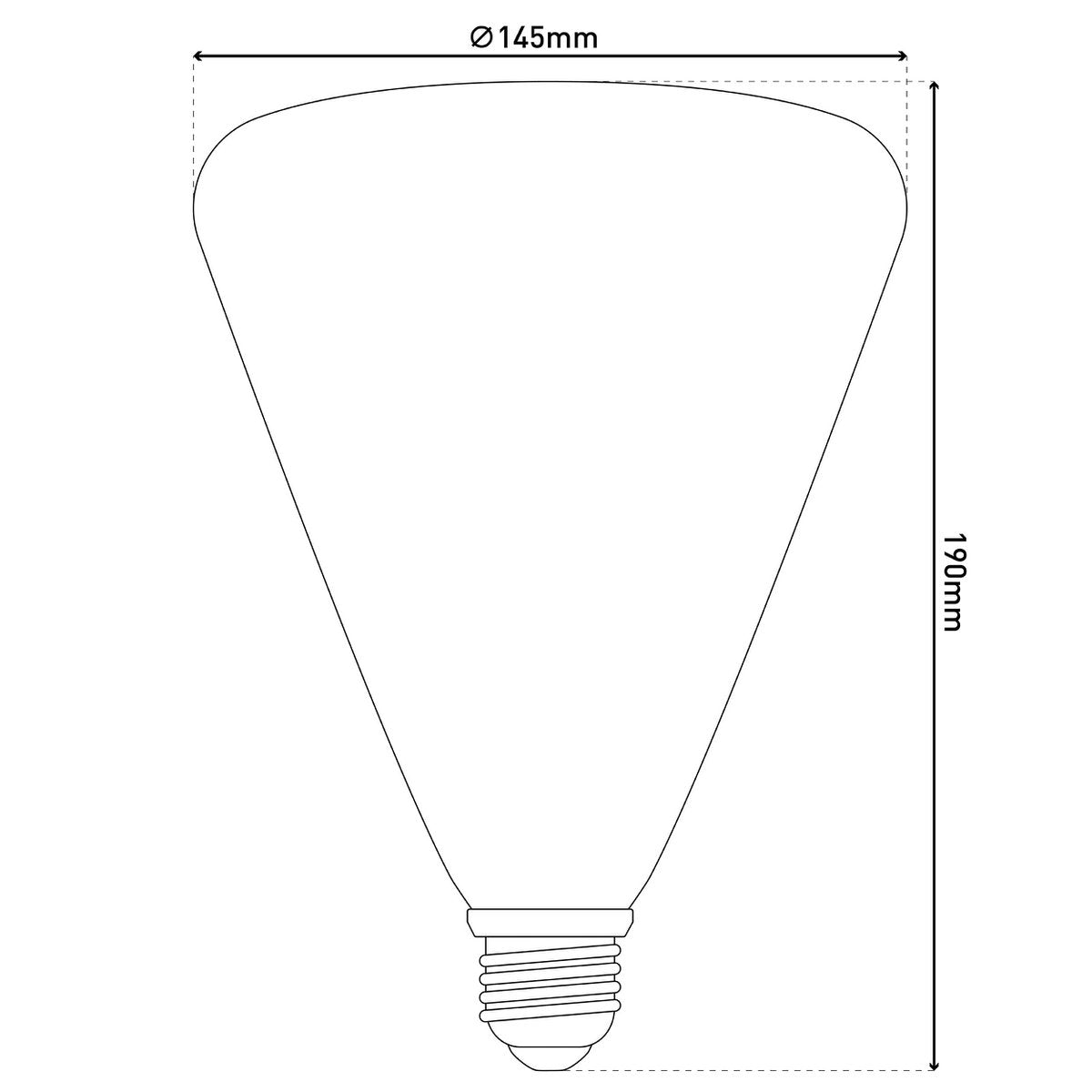 LED Leuchtmittel "DILLY" E27-Fassung 4 Watt, Metall und Glas in Grau