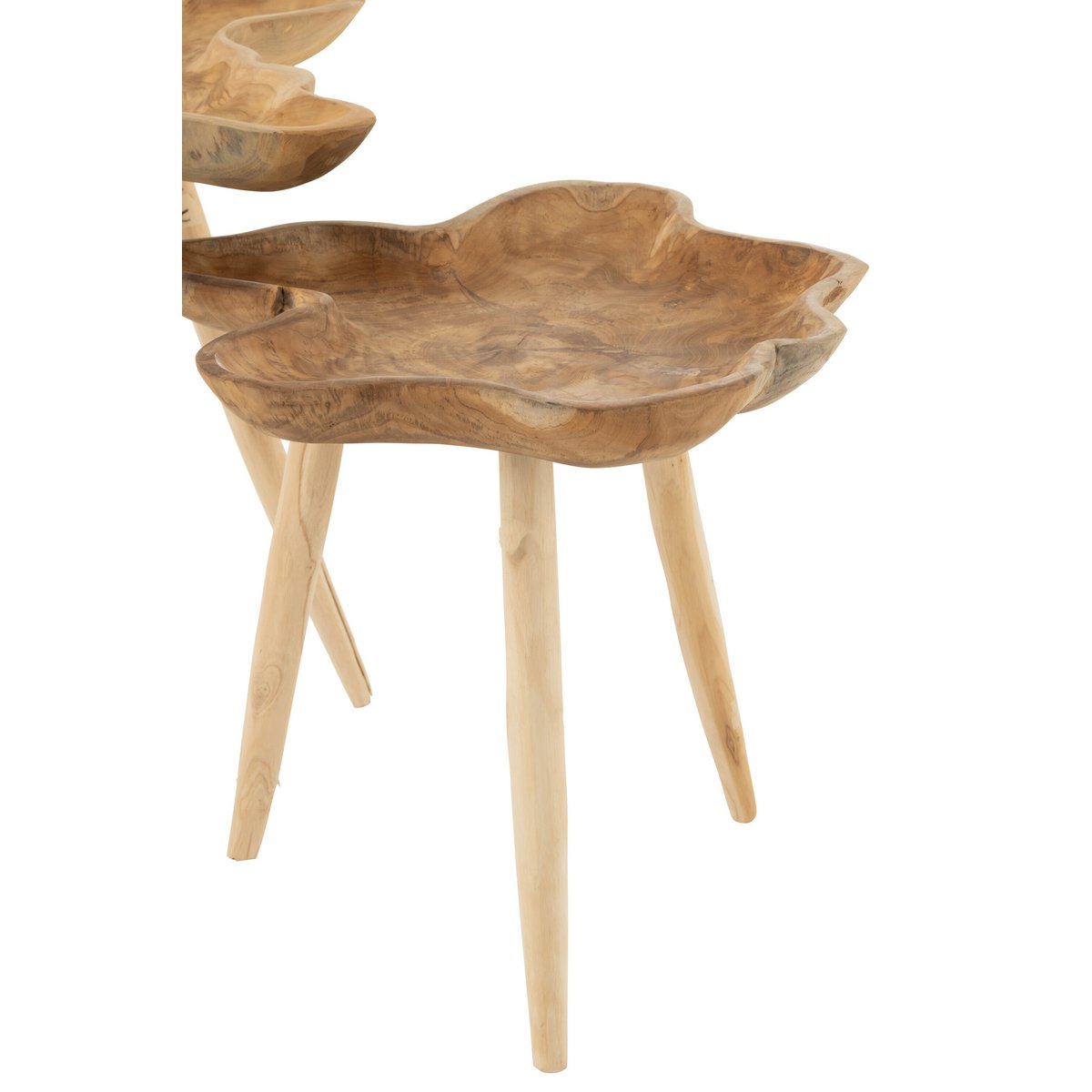 Beistelltisch Set Splash – 2er Set aus Teakholz in Natur