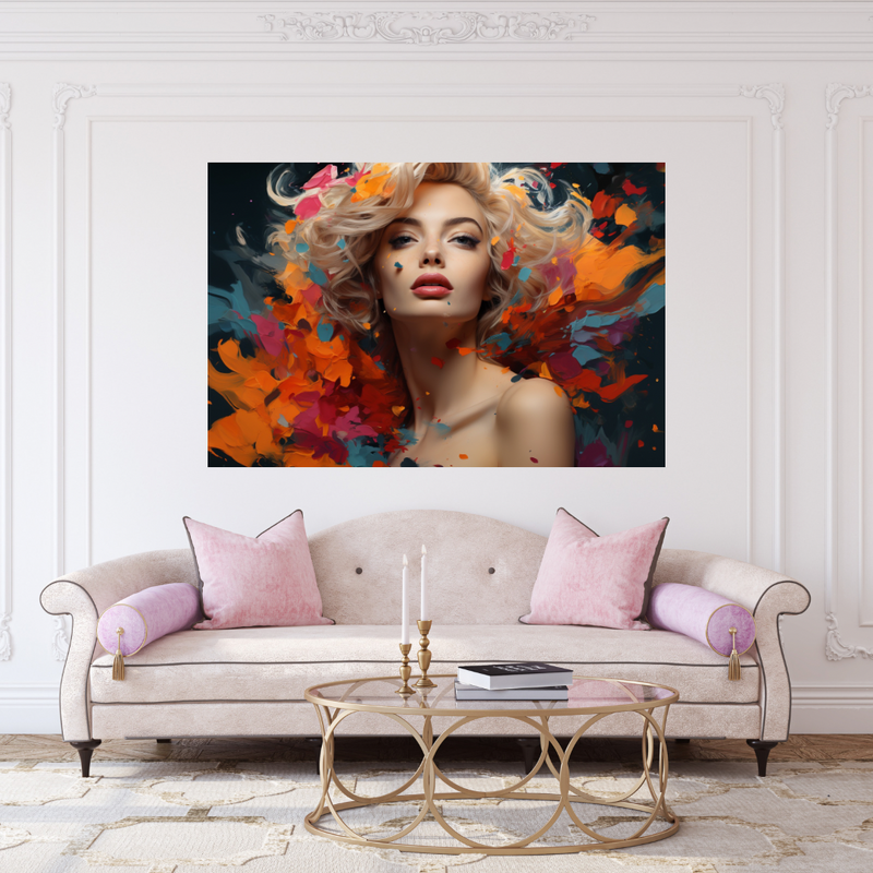 Unique Marilyn Monroe Photo Poster - A Touch of Color and Glamor 120x80cm
