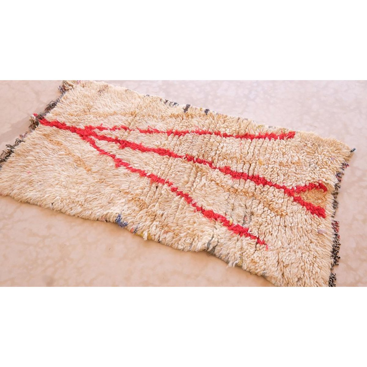 Marokkaner Berber Teppich reine Wolle 67 x 127 cm