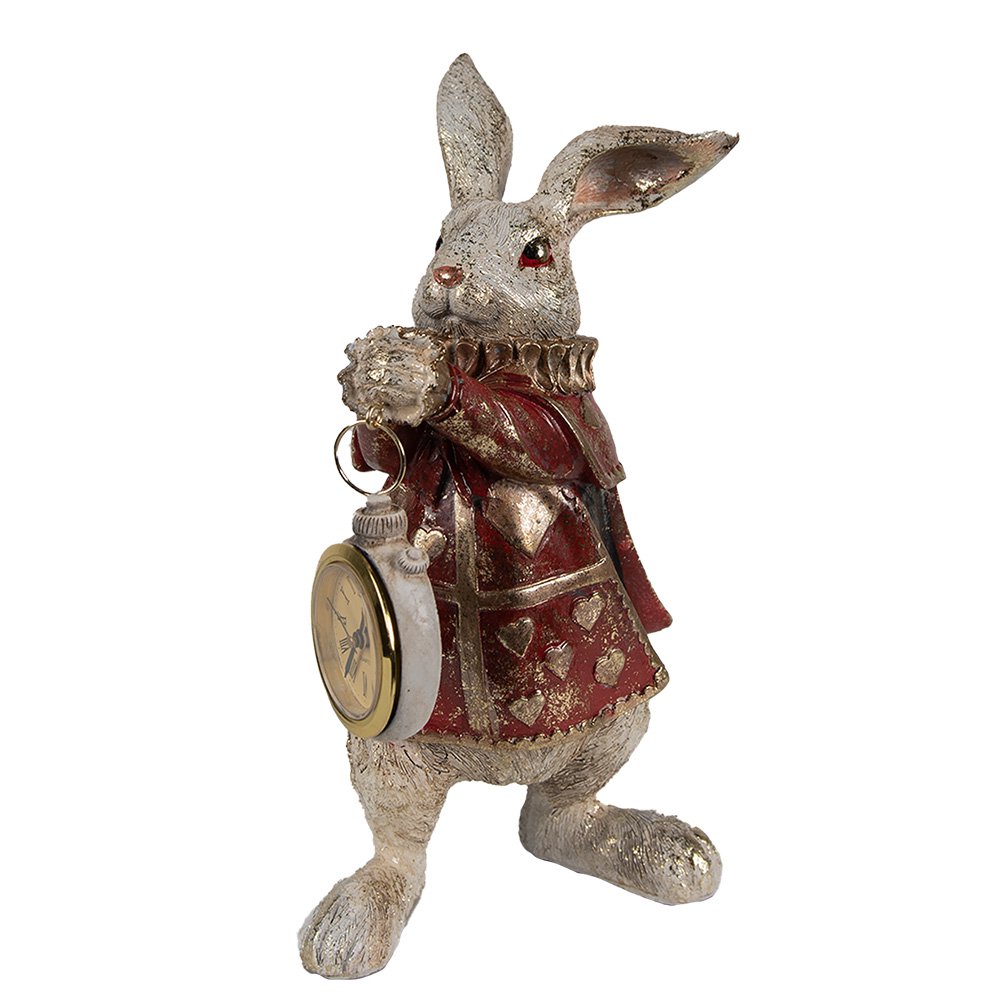 Decorative statue rabbit gold-colored 14x13x25 cm