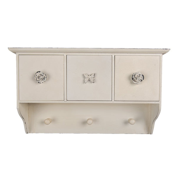 Wandkapstok Landelijke Stijl Wit 41 cm