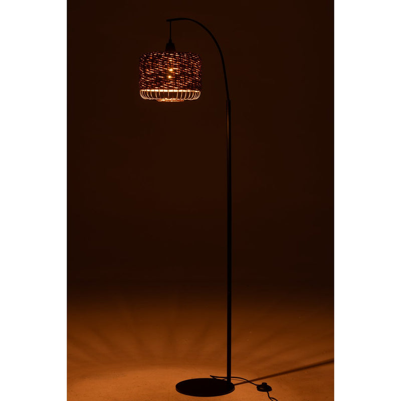 Stehlampe Laterne aus Metall in Natur-Optik