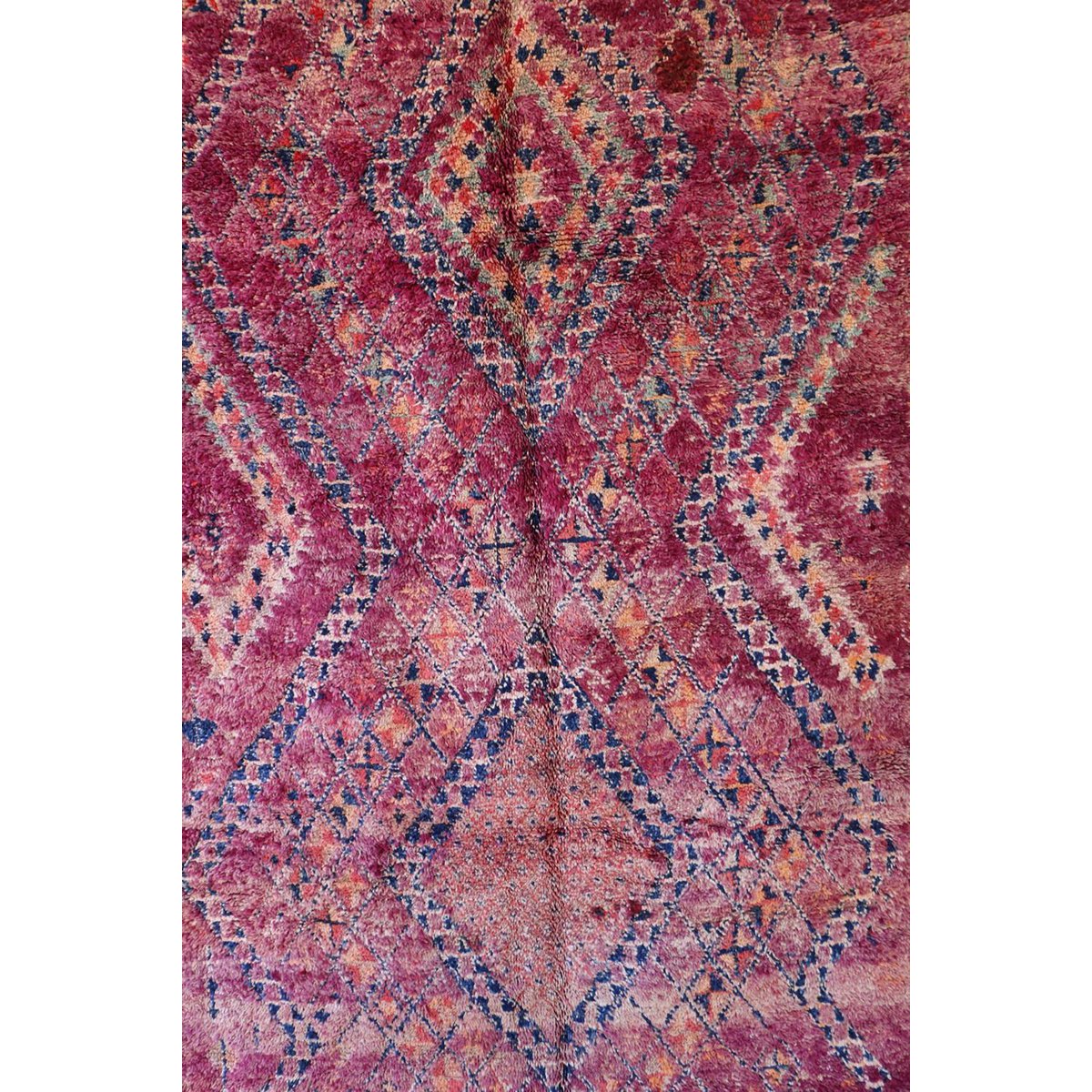 Marokkaner Berber Teppich reine Wolle 186 x 367 cm - benutzerdefinierter Teppich