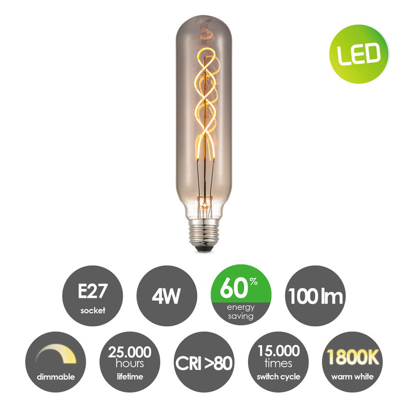 Home Sweet Home dimmable LED tube spiral E27 4W 100Lm 1800K tower