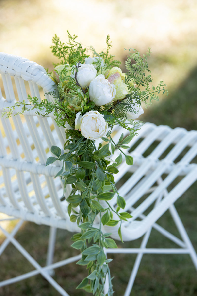 2er Set Rattan Stühle Rachel in Weiß Elegante Vielseitigkeit für jeden Raum und Garten