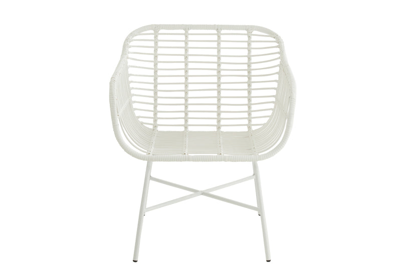 2er Set Outdoor Chair 'Ellen' in Weiß Doppelter Komfort und Eleganz für Ihren Außenbereich
