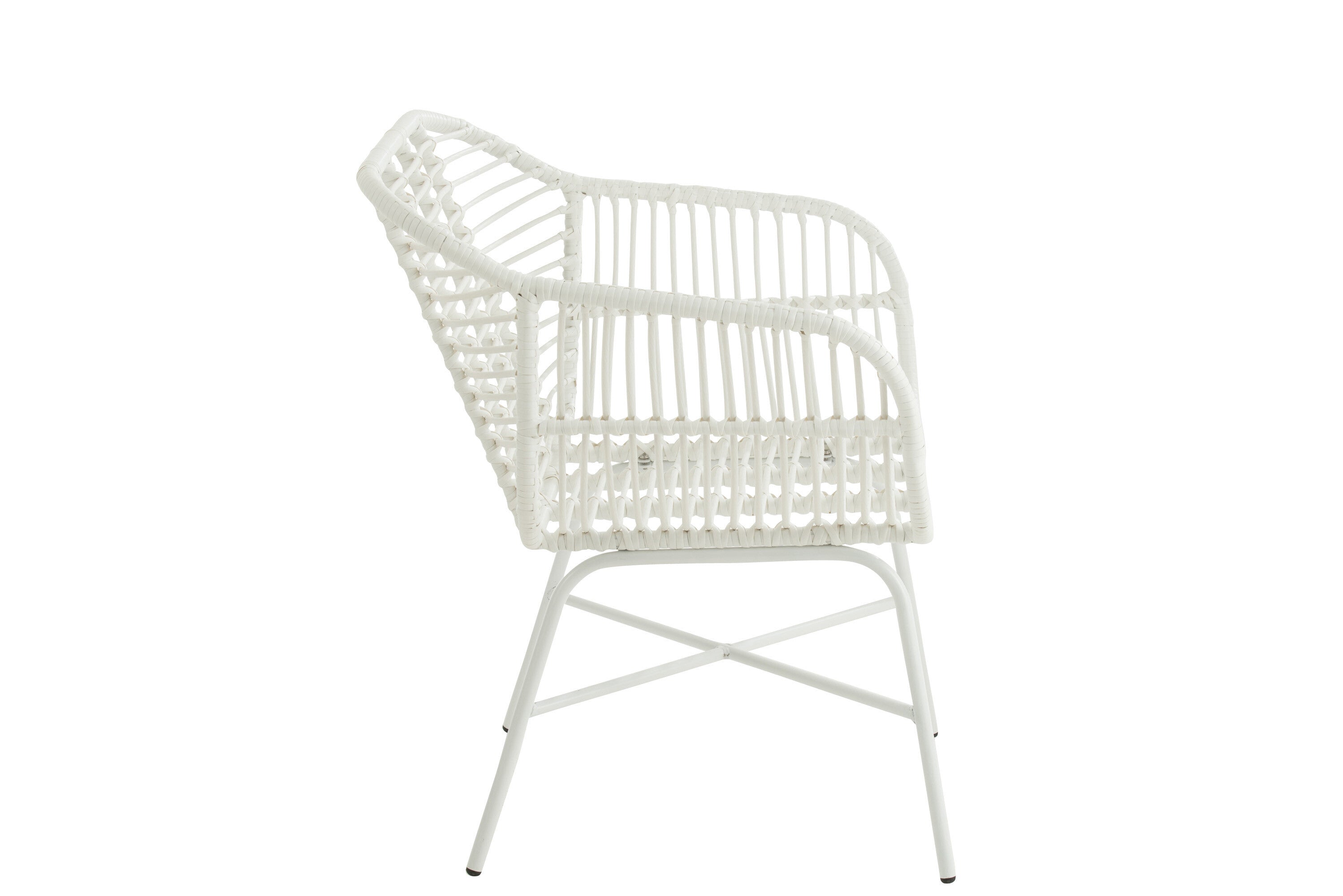 2er Set Outdoor Chair 'Ellen' in Weiß Doppelter Komfort und Eleganz für Ihren Außenbereich