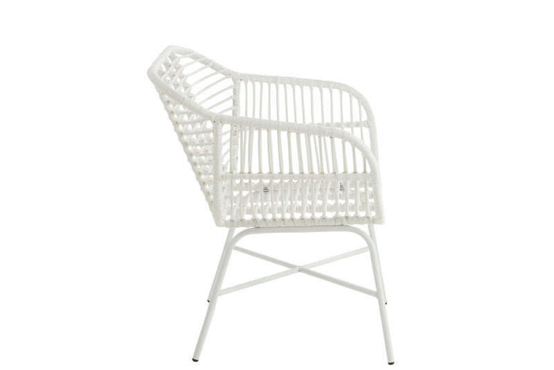 2er Set Outdoor Chair 'Ellen' in Weiß Doppelter Komfort und Eleganz für Ihren Außenbereich