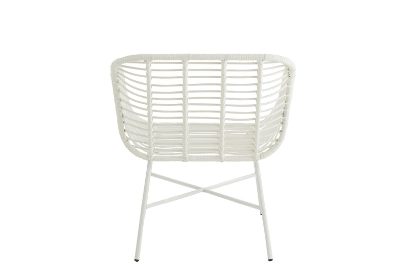 2er Set Outdoor Chair 'Ellen' in Weiß Doppelter Komfort und Eleganz für Ihren Außenbereich