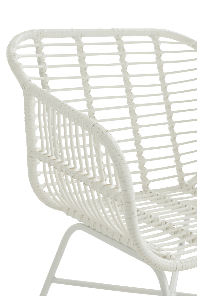 2er Set Outdoor Chair 'Ellen' in Weiß Doppelter Komfort und Eleganz für Ihren Außenbereich