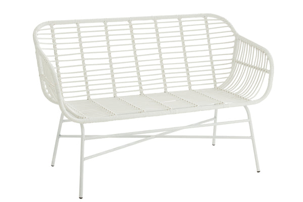 Sitzbank 'Celeste' in Weiß Die perfekte Kombination aus Stil und Stabilität für den Außen und Innenbereich