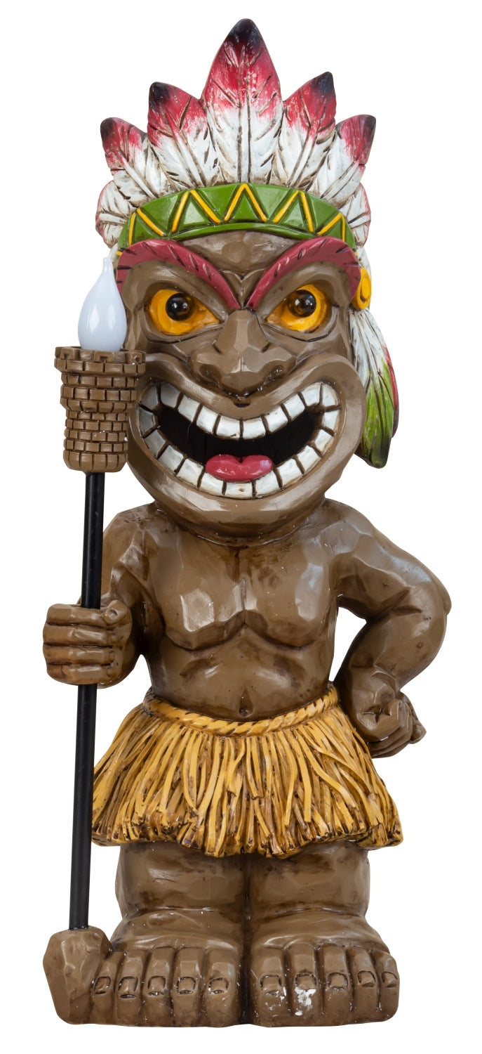 Hawaii Tiki Figur mit Solarlicht - Exotische Gartenfigur 50,5 cm