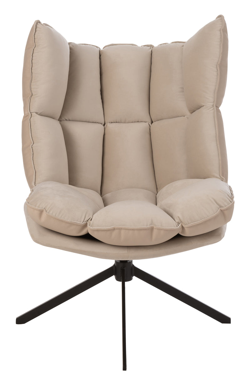 Chair Relax Comfortable textile metal chair with cushion, in 4 attractive colors