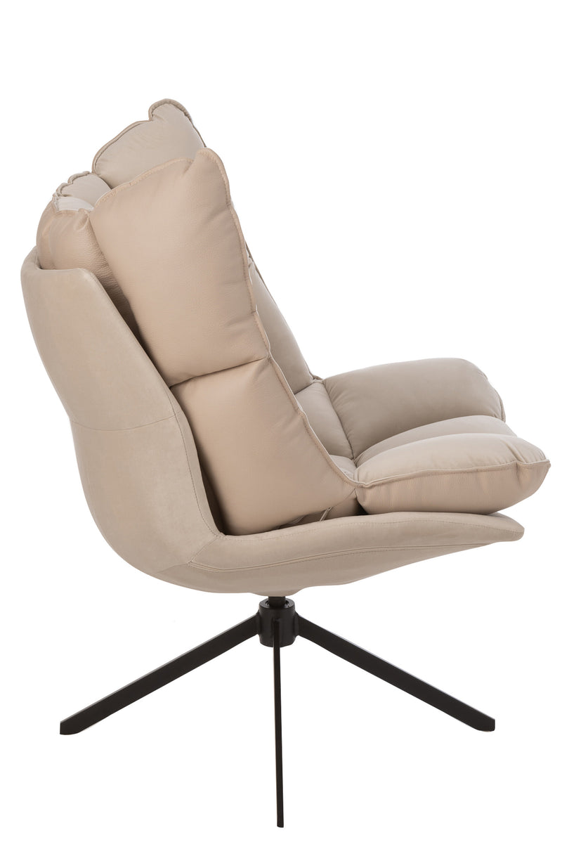 Chair Relax Comfortable textile metal chair with cushion, in 4 attractive colors