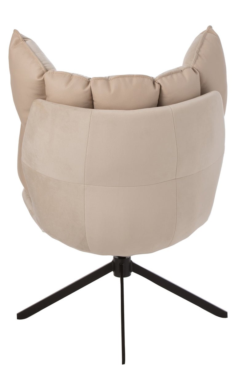 Chair Relax Comfortable textile metal chair with cushion, in 4 attractive colors
