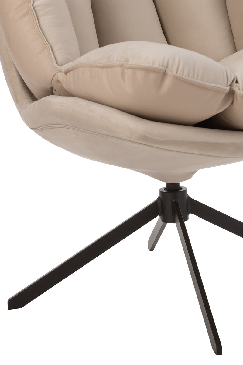 Chair Relax Comfortable textile metal chair with cushion, in 4 attractive colors
