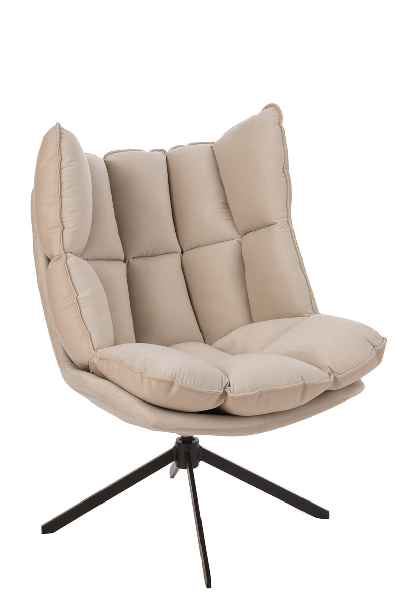 Chair Relax Comfortable textile metal chair with cushion, in 4 attractive colors