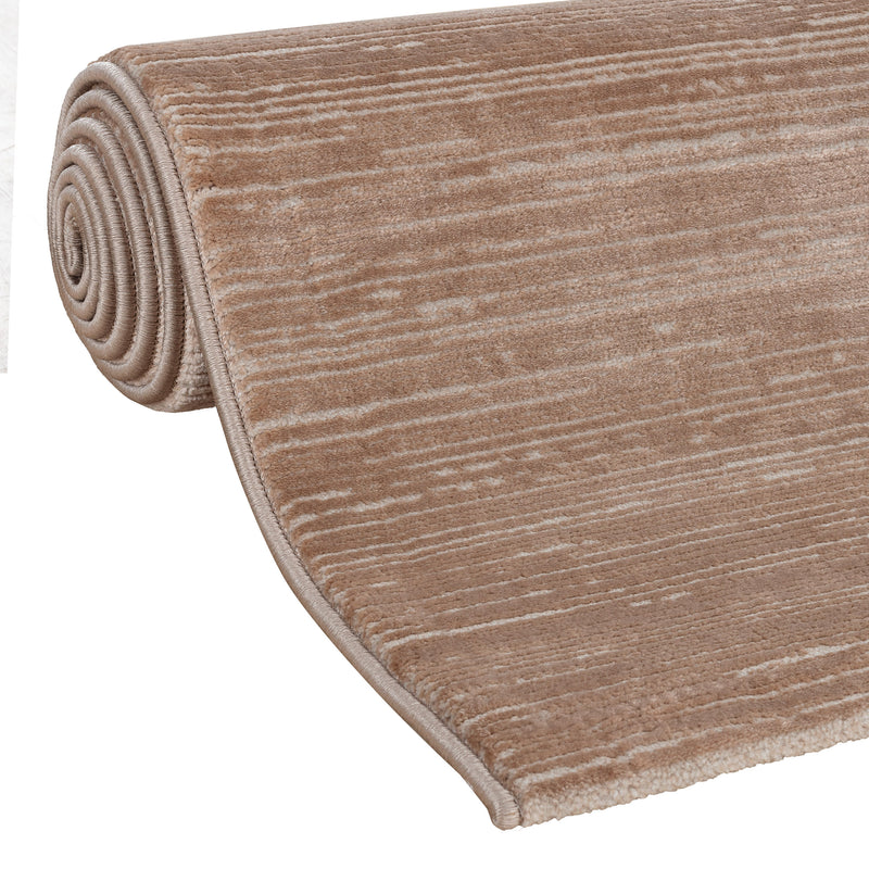 Sehrazat Premium Lima 2050 Collection Dark Beige - Moderner Designer Teppich mit 3D-Effekt