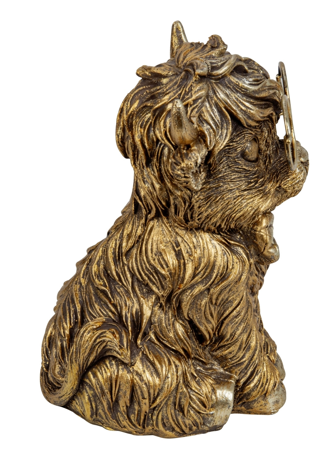 Dekofigur Highland Bravino Gold mit Brille