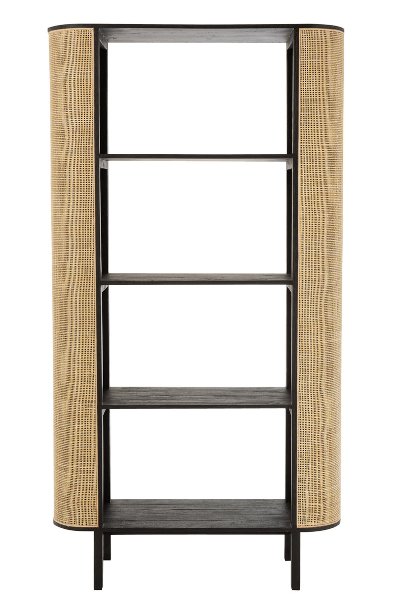 Regal Molly Exotic combination of wood and rattan in deep black