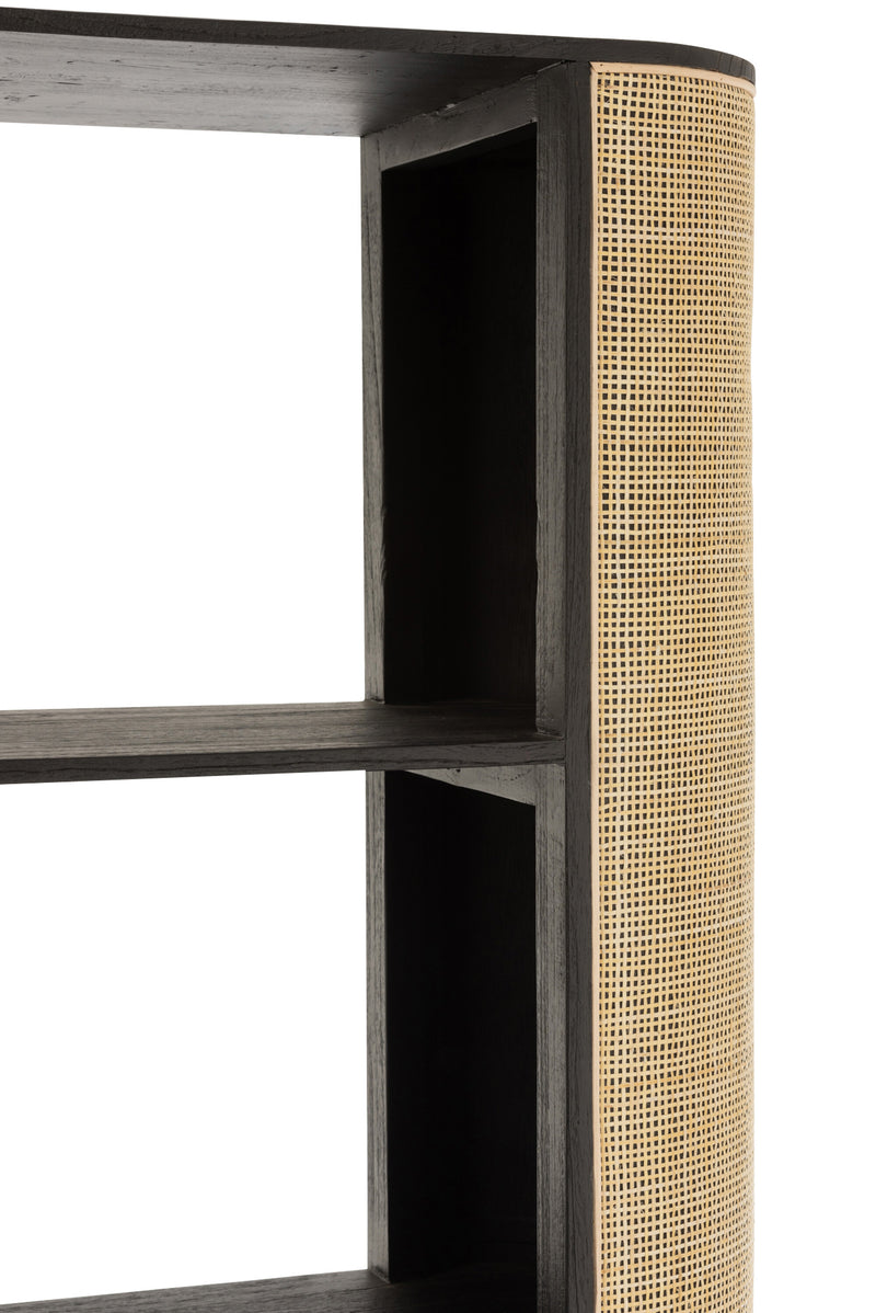 Regal Molly Exotic combination of wood and rattan in deep black