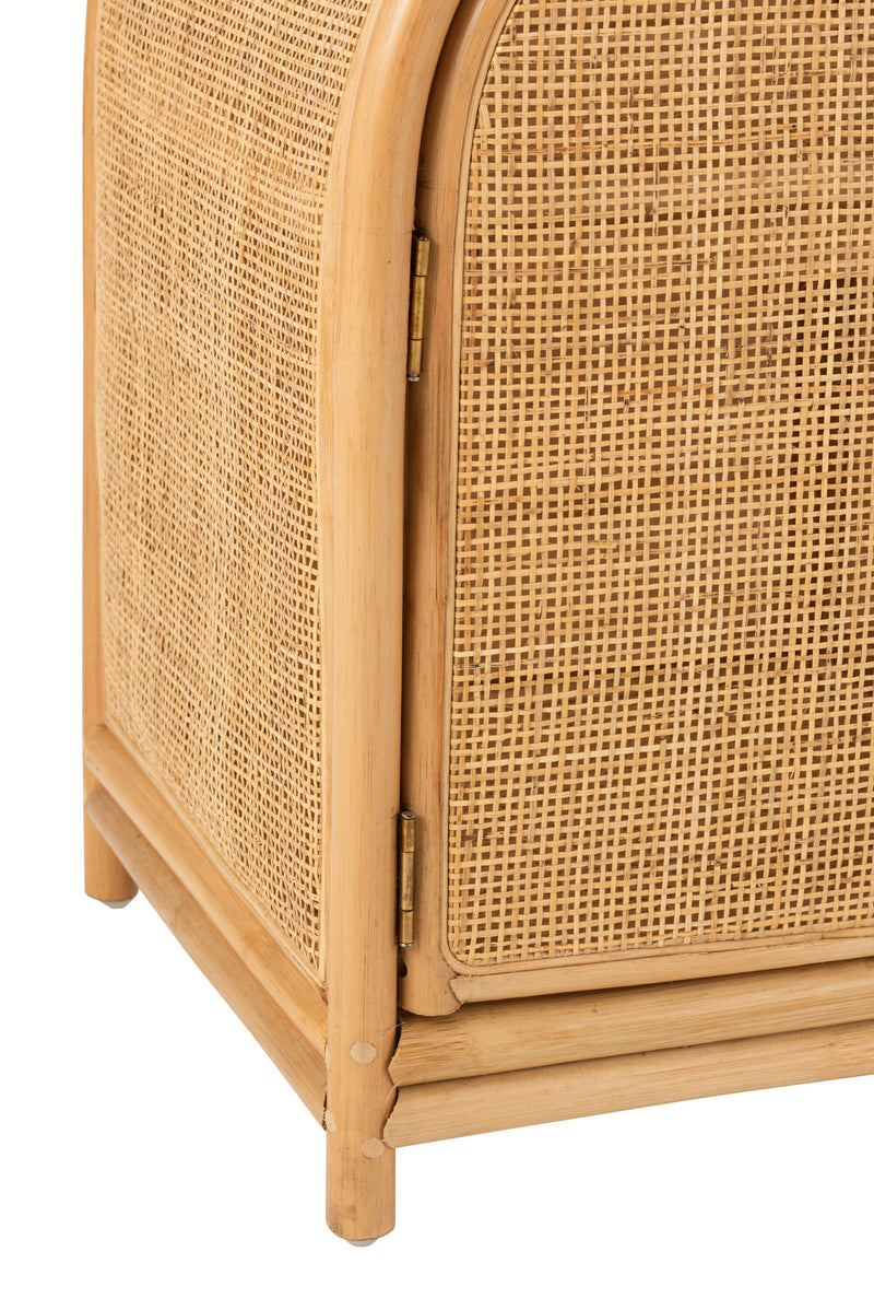 Schrank Ellen Klein Rattan Naturell - Kleine Aufbewahrungslösung mit natürlicher Optik