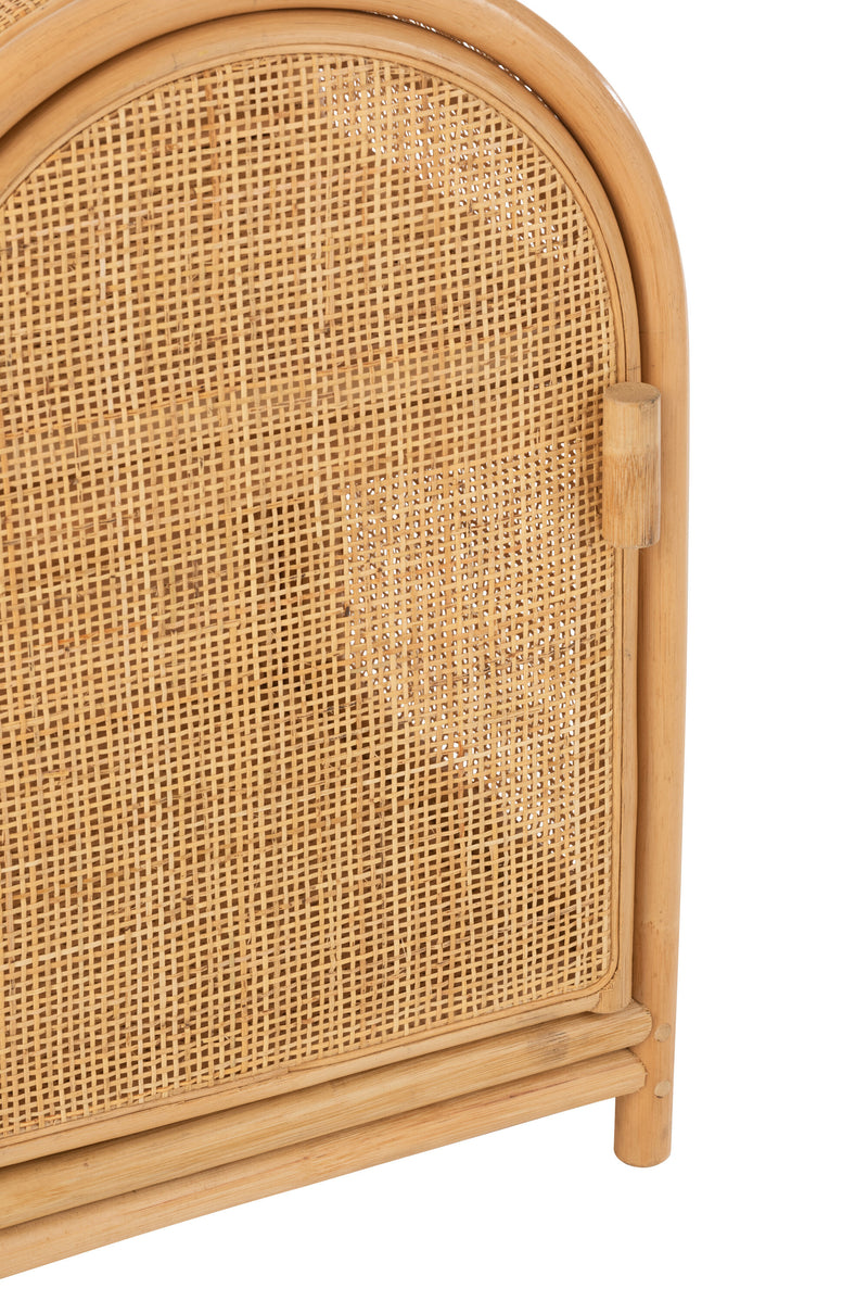 Schrank Ellen Klein Rattan Naturell - Kleine Aufbewahrungslösung mit natürlicher Optik