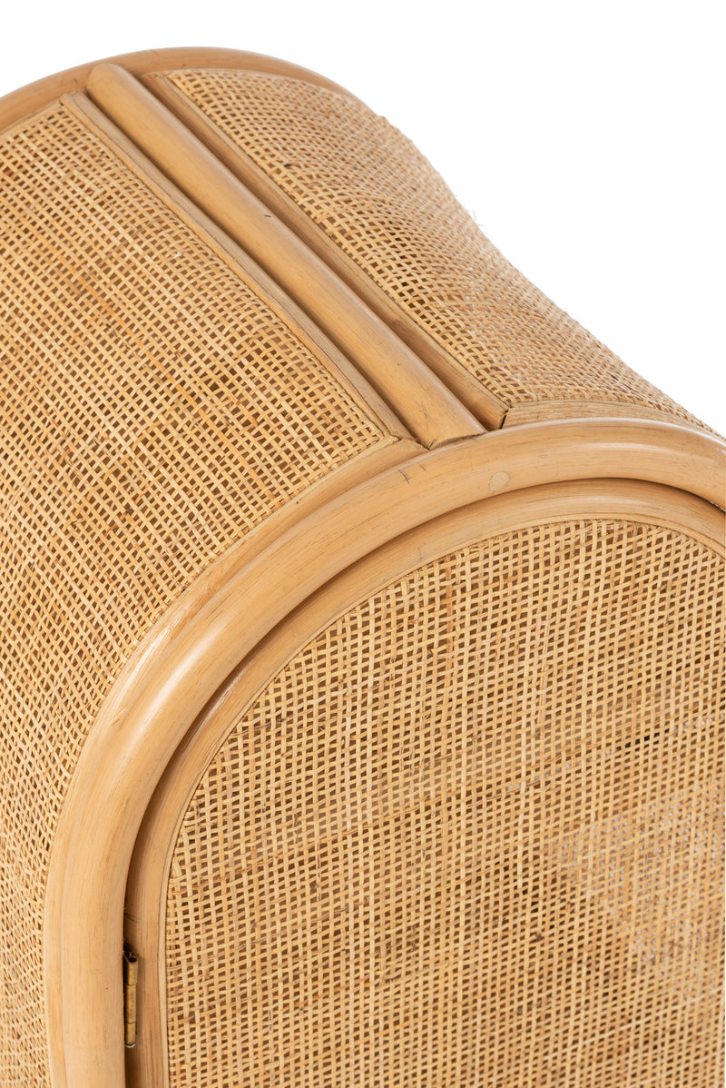 Schrank Ellen Klein Rattan Naturell - Kleine Aufbewahrungslösung mit natürlicher Optik