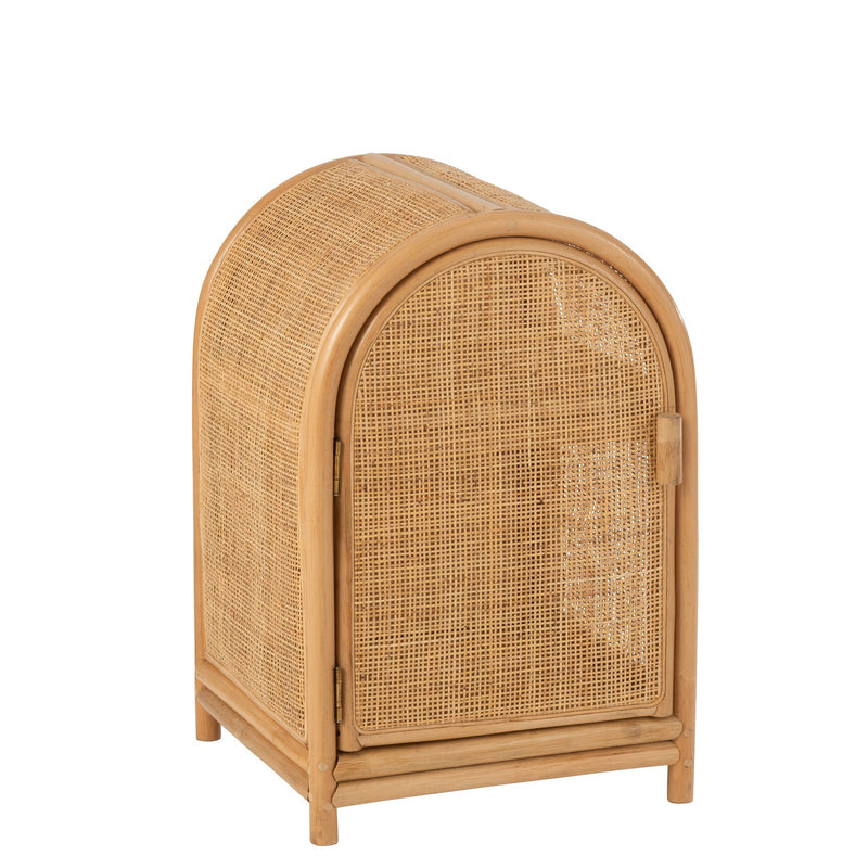 Schrank Ellen Klein Rattan Naturell - Kleine Aufbewahrungslösung mit natürlicher Optik