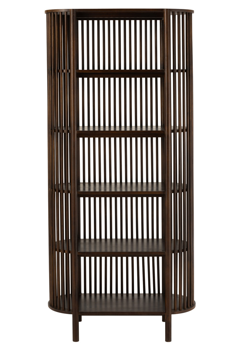 Hochwertiges Deko Regal Conie - Mangobaumholz Dunkel Braun