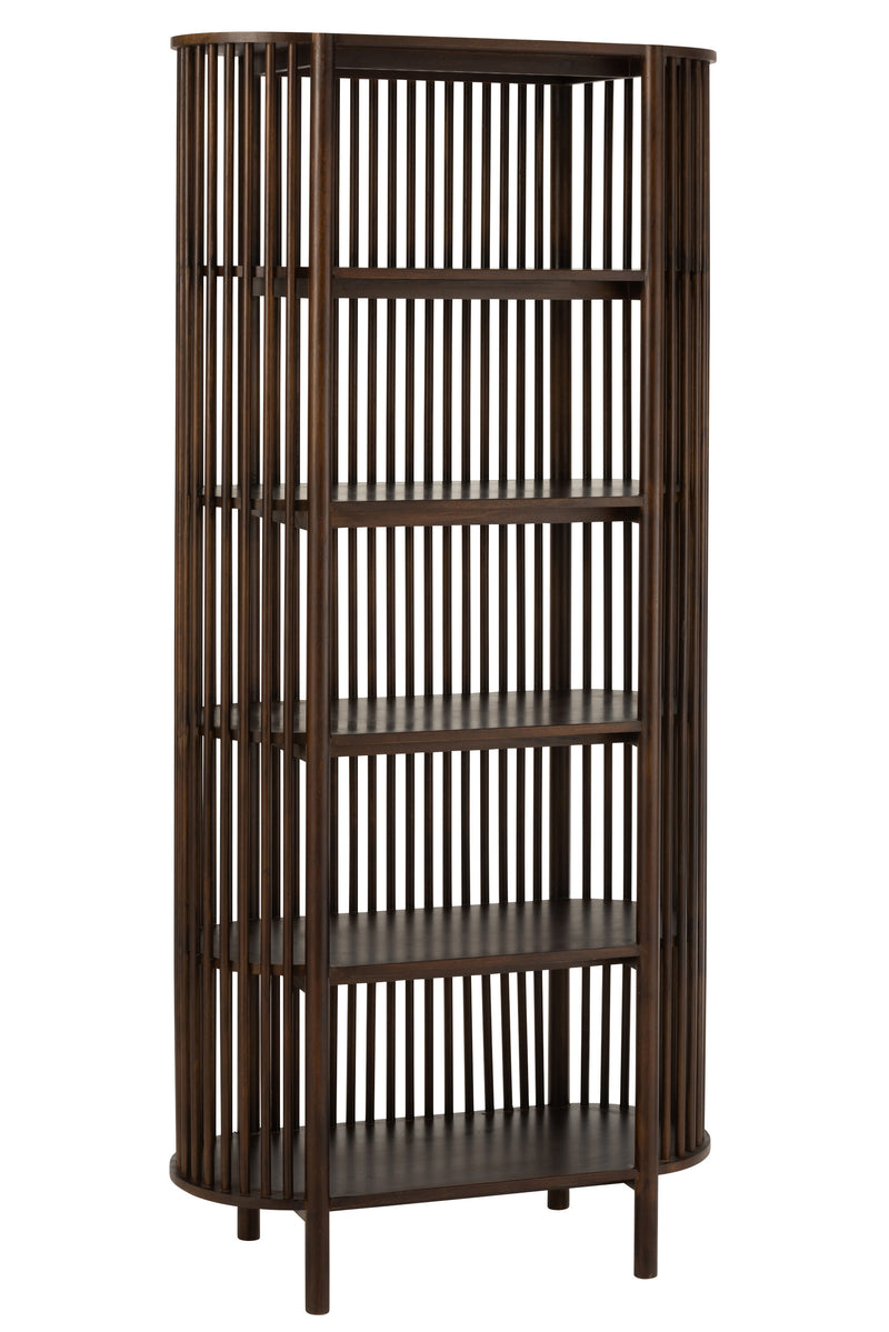 Hochwertiges Deko Regal Conie - Mangobaumholz Dunkel Braun