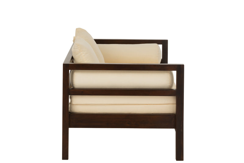 Uitschuifbare fauteuilbed Conie met relaxfunctie - mangoboom donkerbruin
