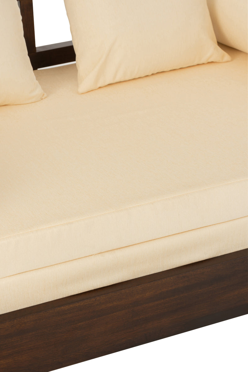 Uitschuifbare fauteuilbed Conie met relaxfunctie - mangoboom donkerbruin
