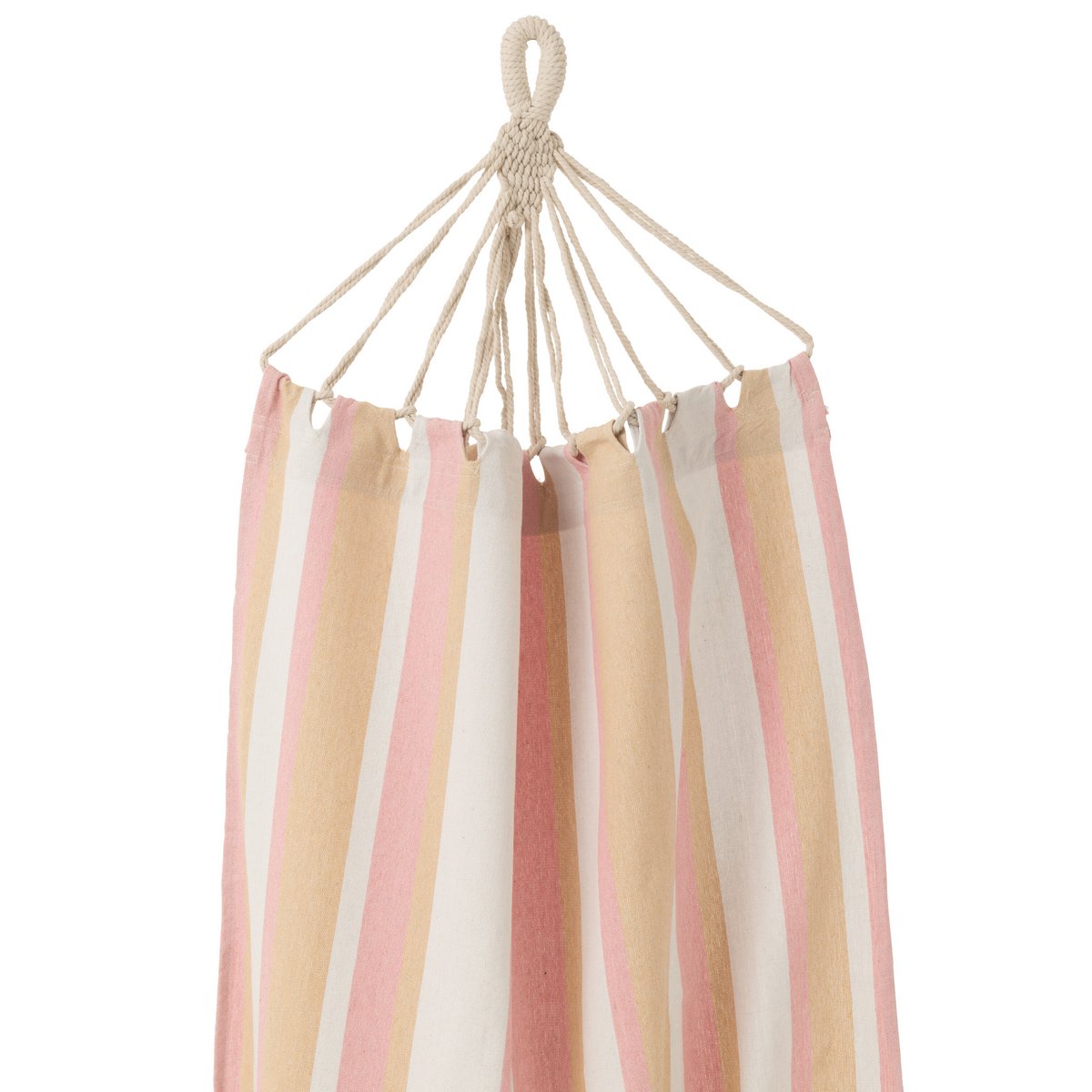 Hängematte Streifen Baumwolle/Polyester Weiß/Beige/Hellrosa