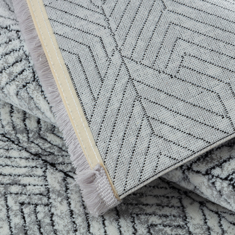 Sehrazat Premium Glory 210 Collectie Lichtgrijs - Premium designtapijt met 3D-effect