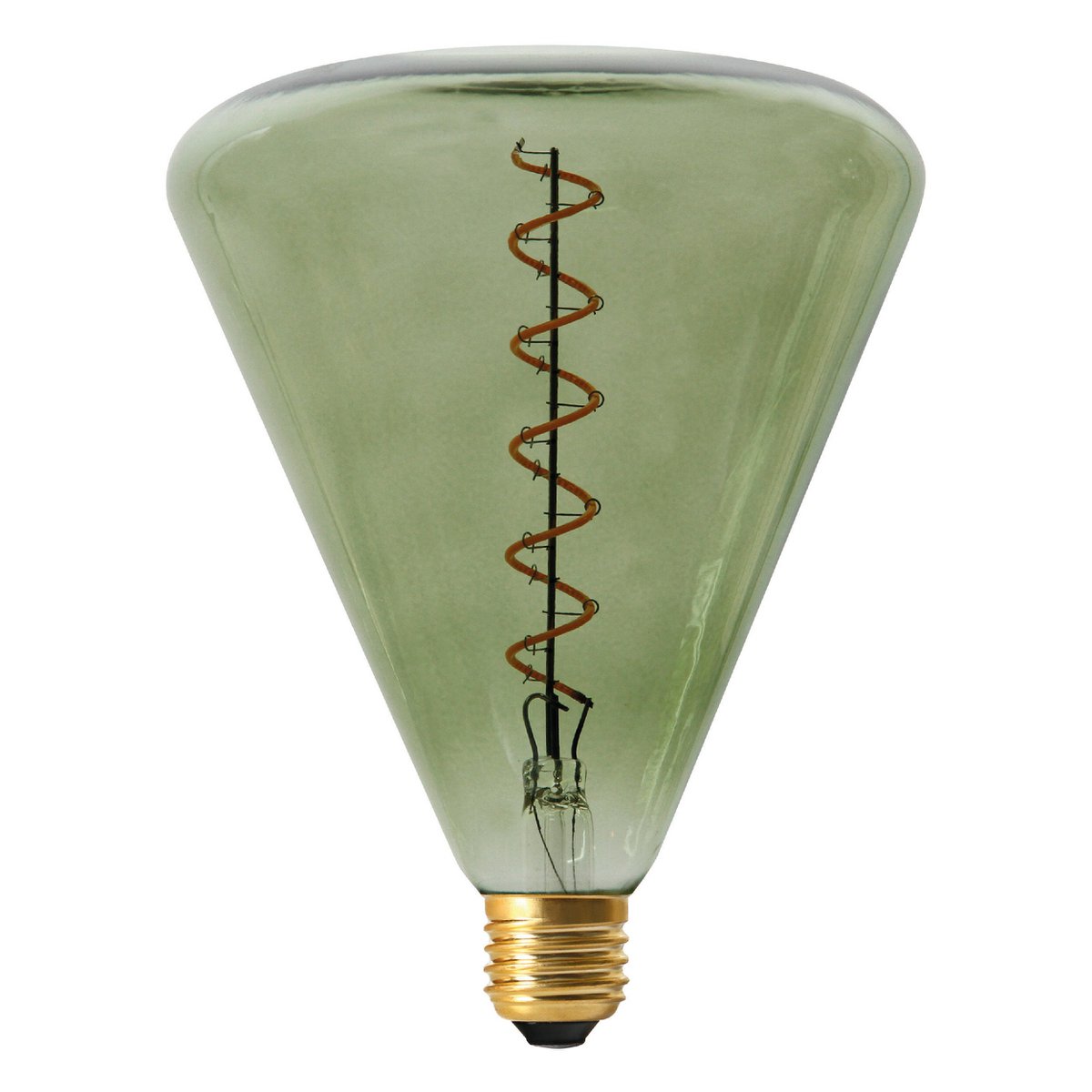 LED Leuchtmittel "DILLY" E27-Fassung, 4 Watt, Metall und Glas in Grün
