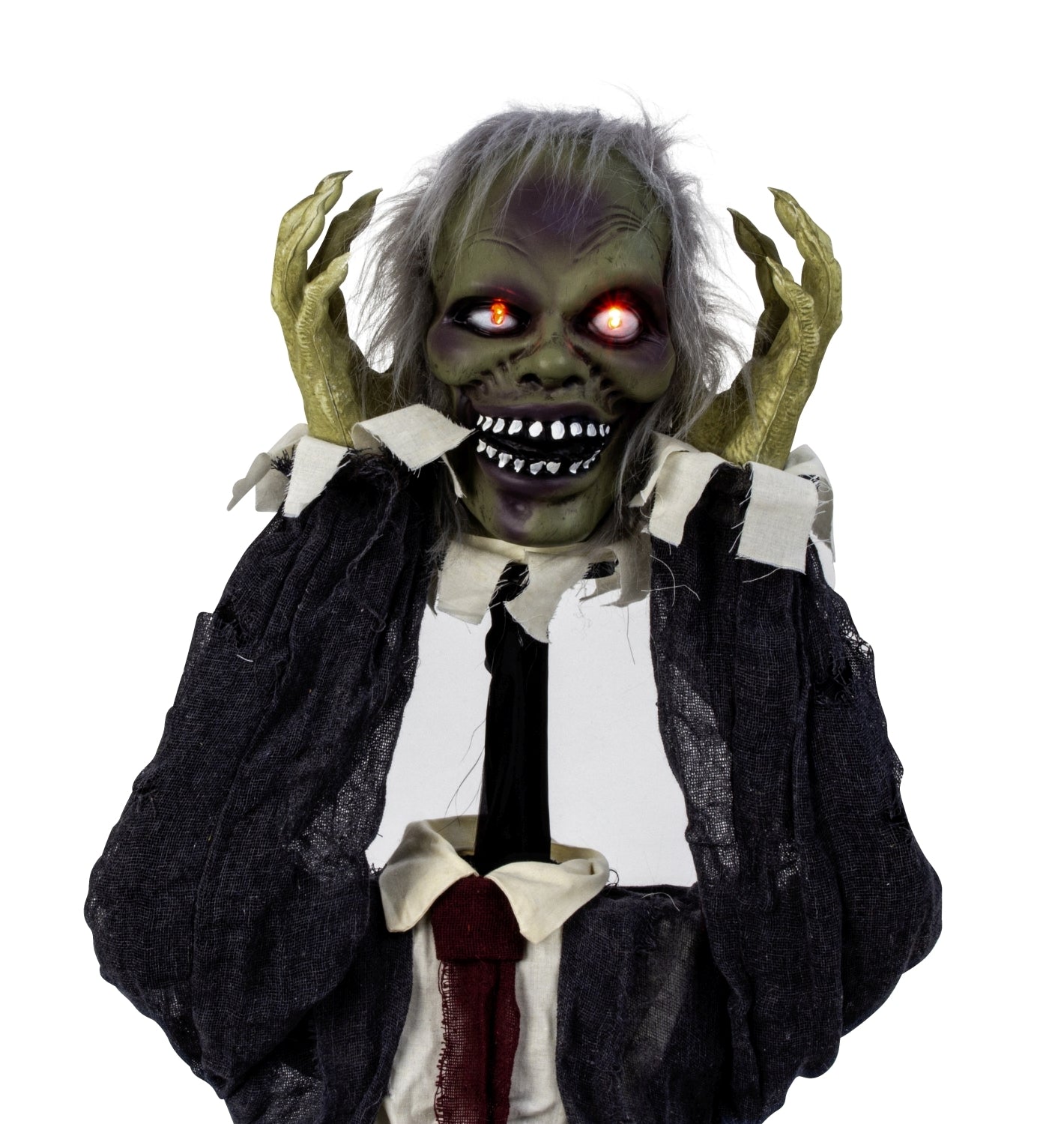 Horror Monster Mann Zedrik mit Sound LED und Bewegung 55cm
