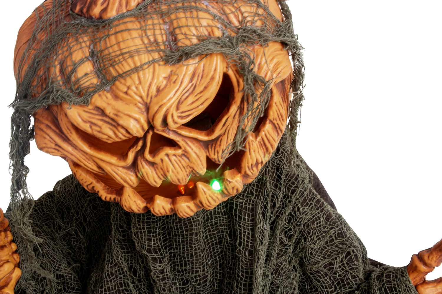 Horror Kürbis Mann Jackgrin mit Sound LED und Bewegung 50cm