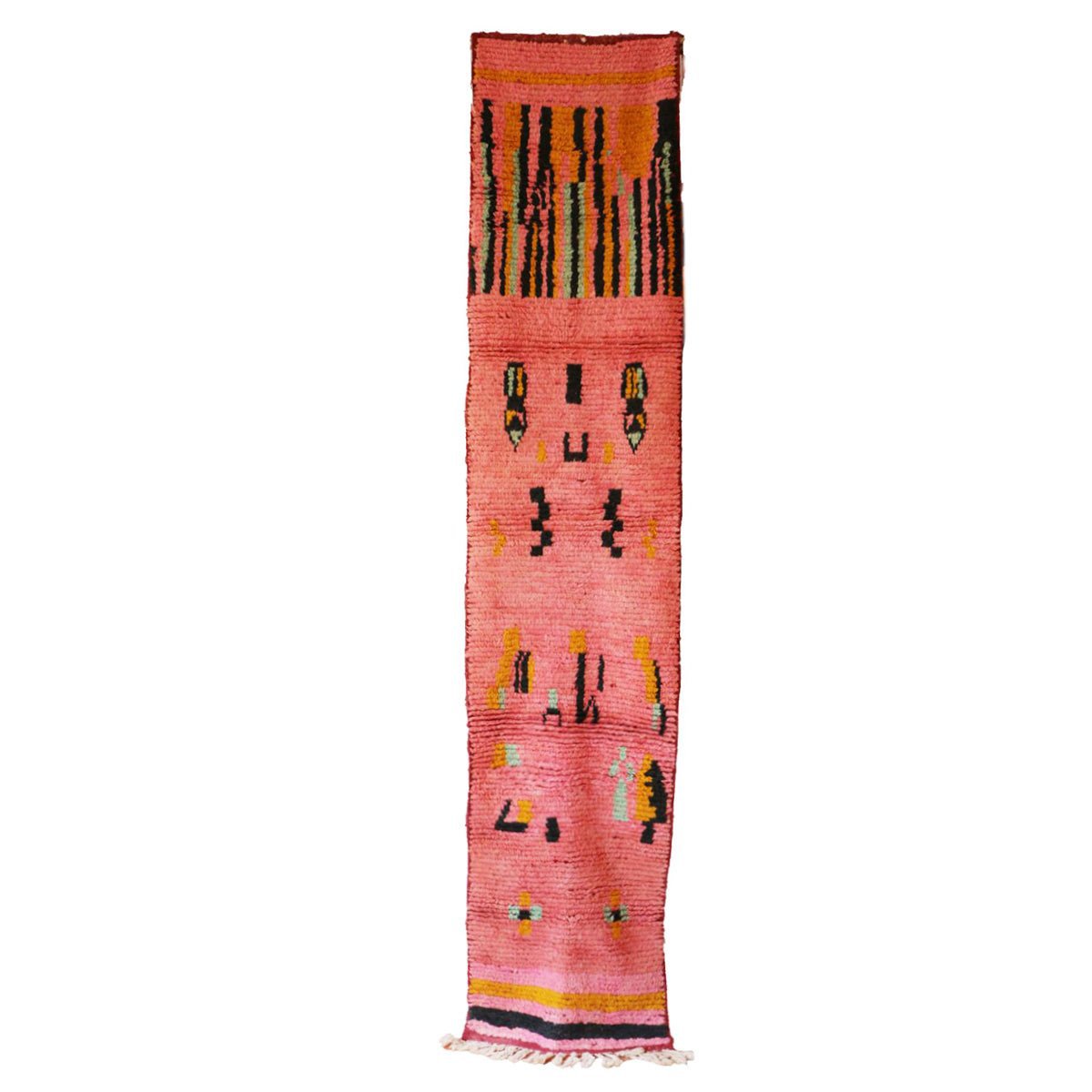 Marokkanischer Berber-Flurteppich aus reiner Wolle, 69 x 338 cm