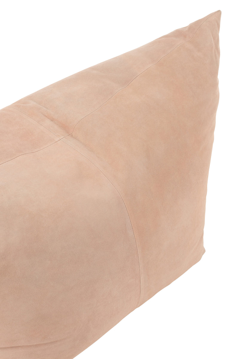 Beanbag Melissa Square, Real Leather, Pink