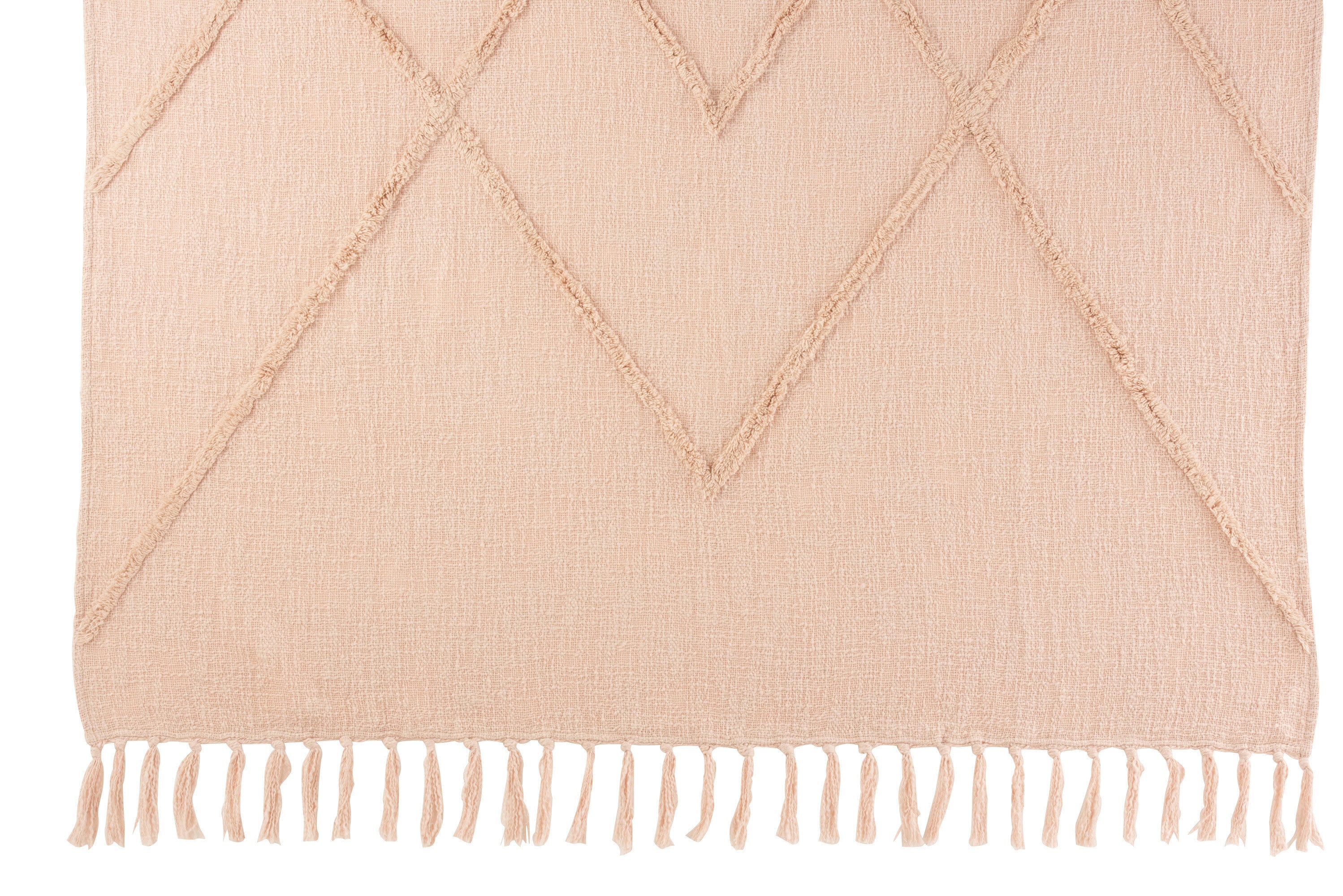 Set of 2: pink checked cotton and polyester plaid