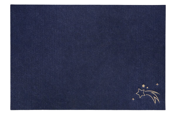 16 placemats met glinsterende lichtjes - tafeldecoraties met borduursel van vallende sterren